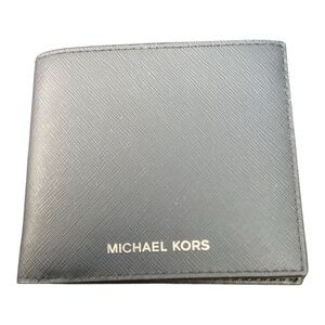 Michael Kors 39SOLMSF1L Navy Saffiano Leather Blue Mason Bi-Fold Wallet NWOT